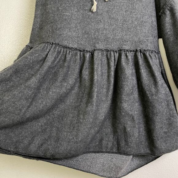 Farmhouse Frocks Sweatshirt Dress Womens Small Gray Hoodie Pockets Relaxed - Picture 5 of 8